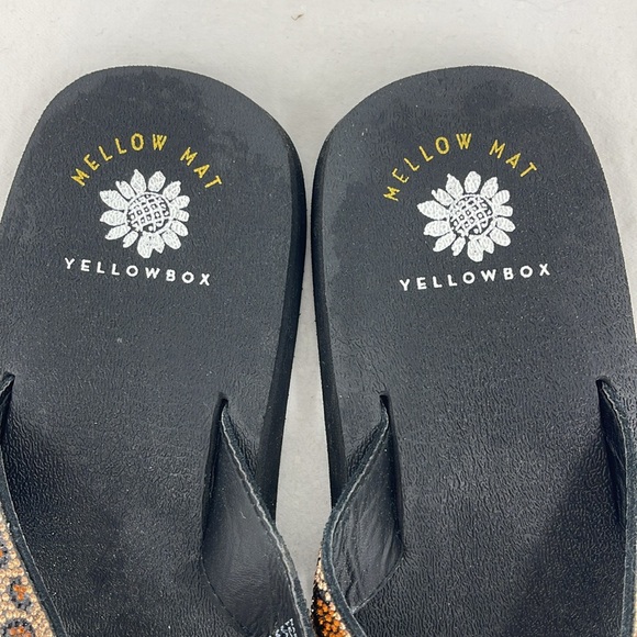 Yellow Box Naseeba Leather Upper Women's 10 Black and Brown Sandals/Flip… - Picture 3 of 6